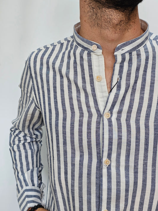 CAMICIA M/L COLLO COREANO RIGA