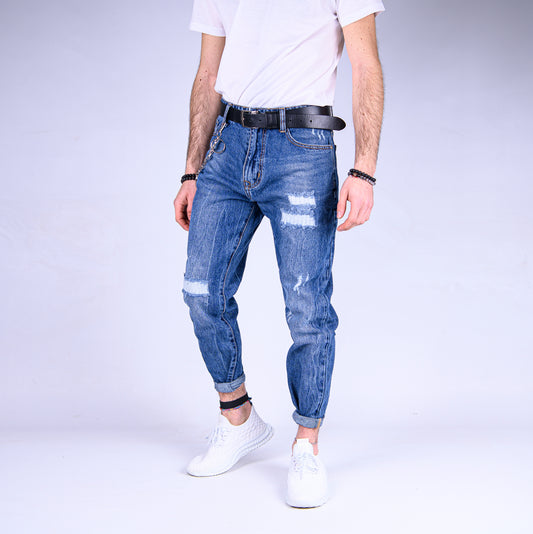 JEANS LOOSE CON TOPPE landek - Rizzo Abbigliamento Uomo